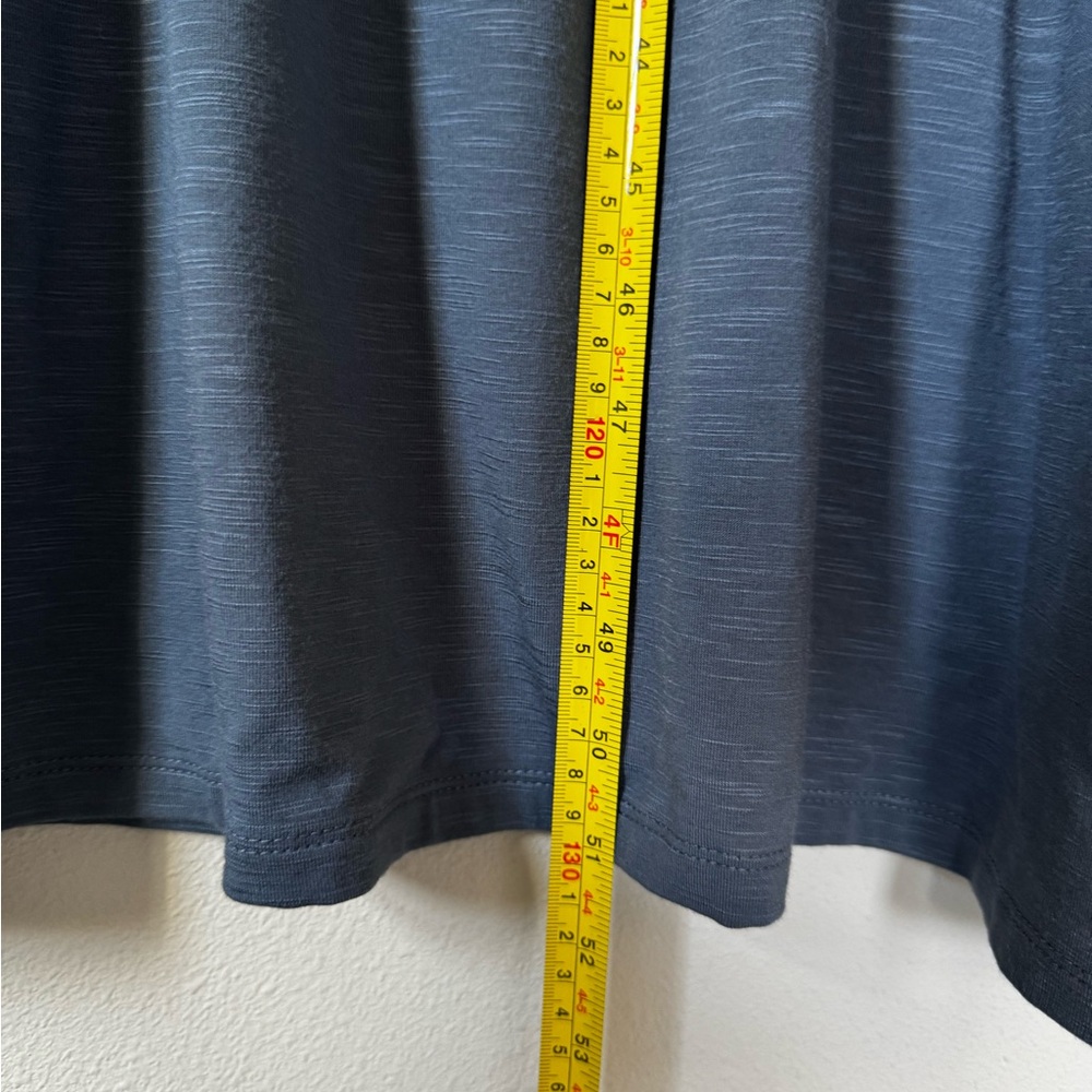 WHBM Blue Rayon Slub Knit Sleeveless Smocked Waist Midi Maxi Dress Womens Large - Picture 14 of 14